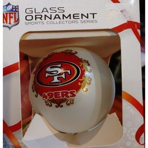 San Francisco 49ers Large Glass Ball Ornament